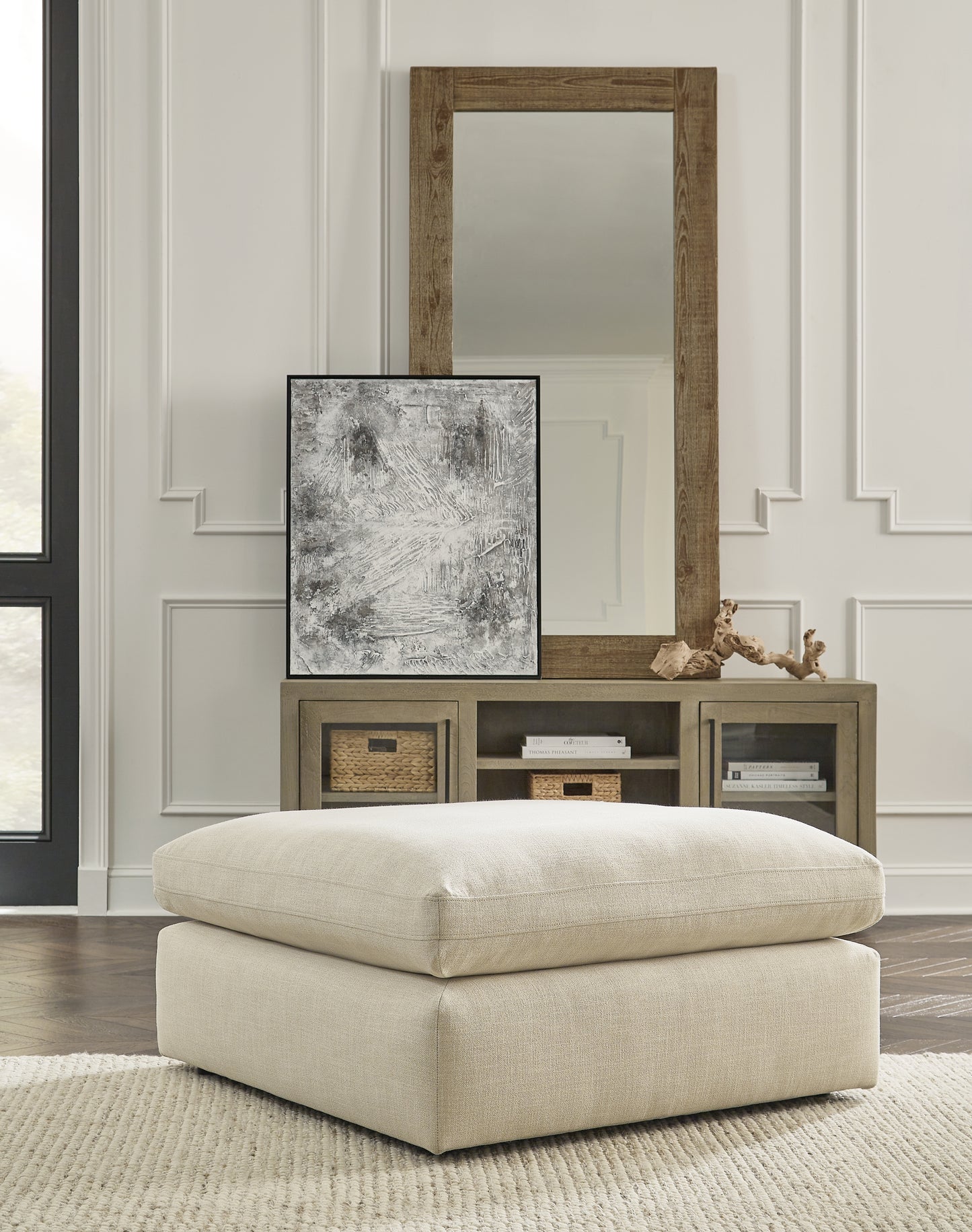Myers Furniture Outlet - Ashley Furniture - Elyza Living Room - Oversized Accent Ottoman / Linen - 1000608