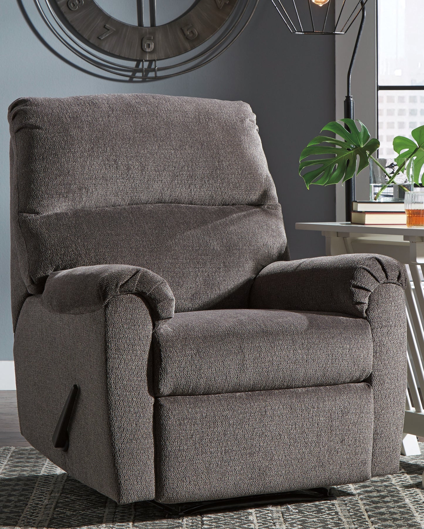 Myers Furniture Outlet - Ashley Furniture - Nerviano Living Room - Zero Wall Recliner / Gray - 1080329