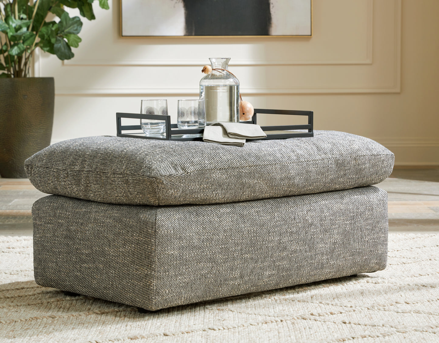 Myers Furniture Outlet - Ashley Furniture - Dramatic Living Room - Ottoman / Granite - 1170214
