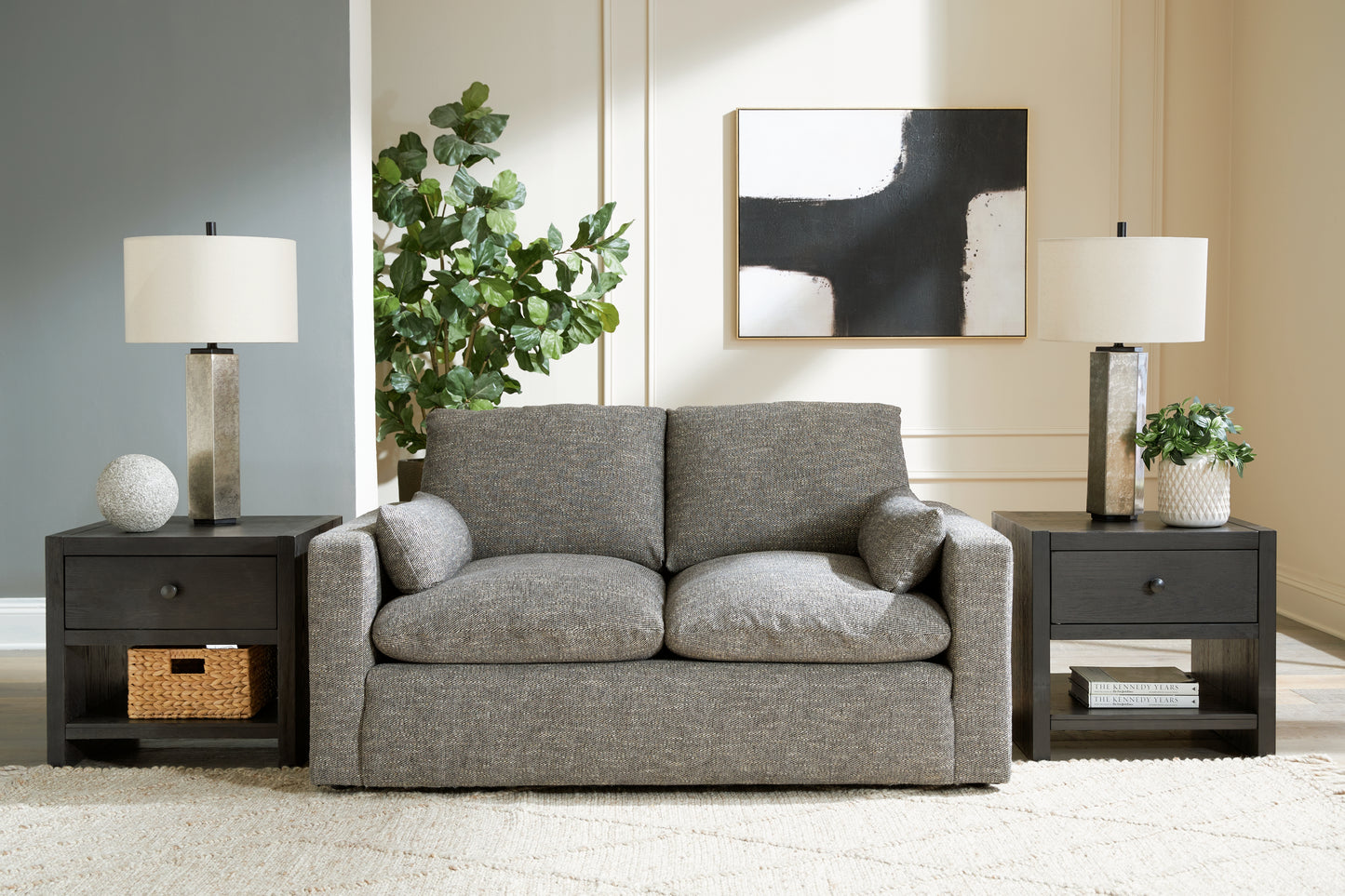 Myers Furniture Outlet - Ashley Furniture - Dramatic Living Room - Loveseat / Granite - 1170235