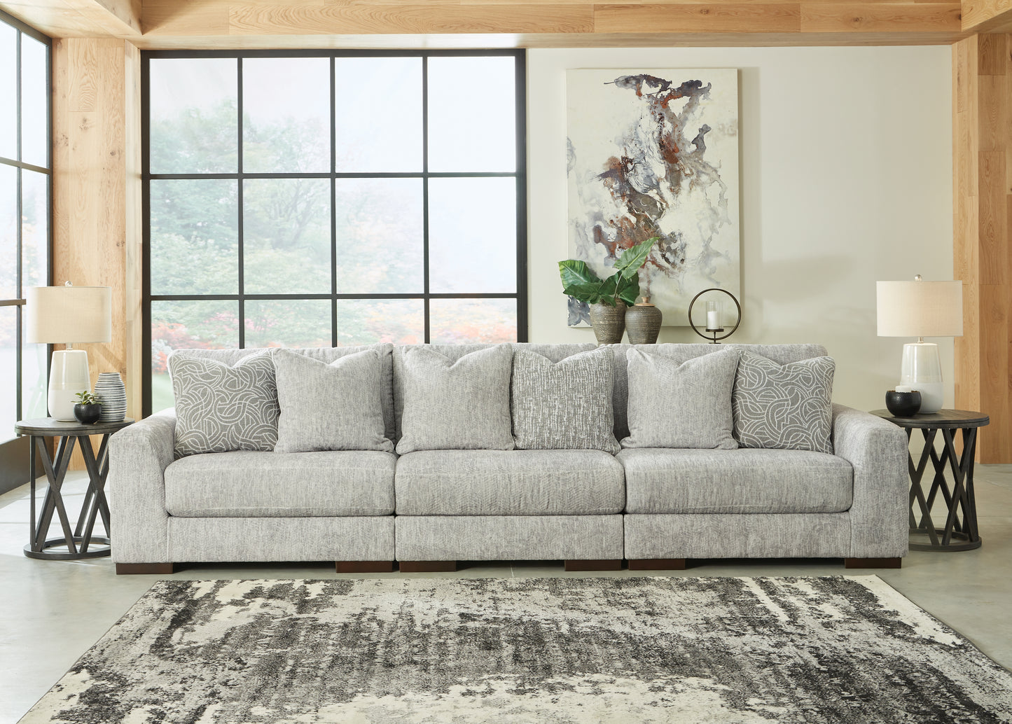 Myers Furniture Outlet - Ashley Furniture - Regent Park Sectional - RAF 3-Piece Sectional Sofa / Pewter - 14404S5