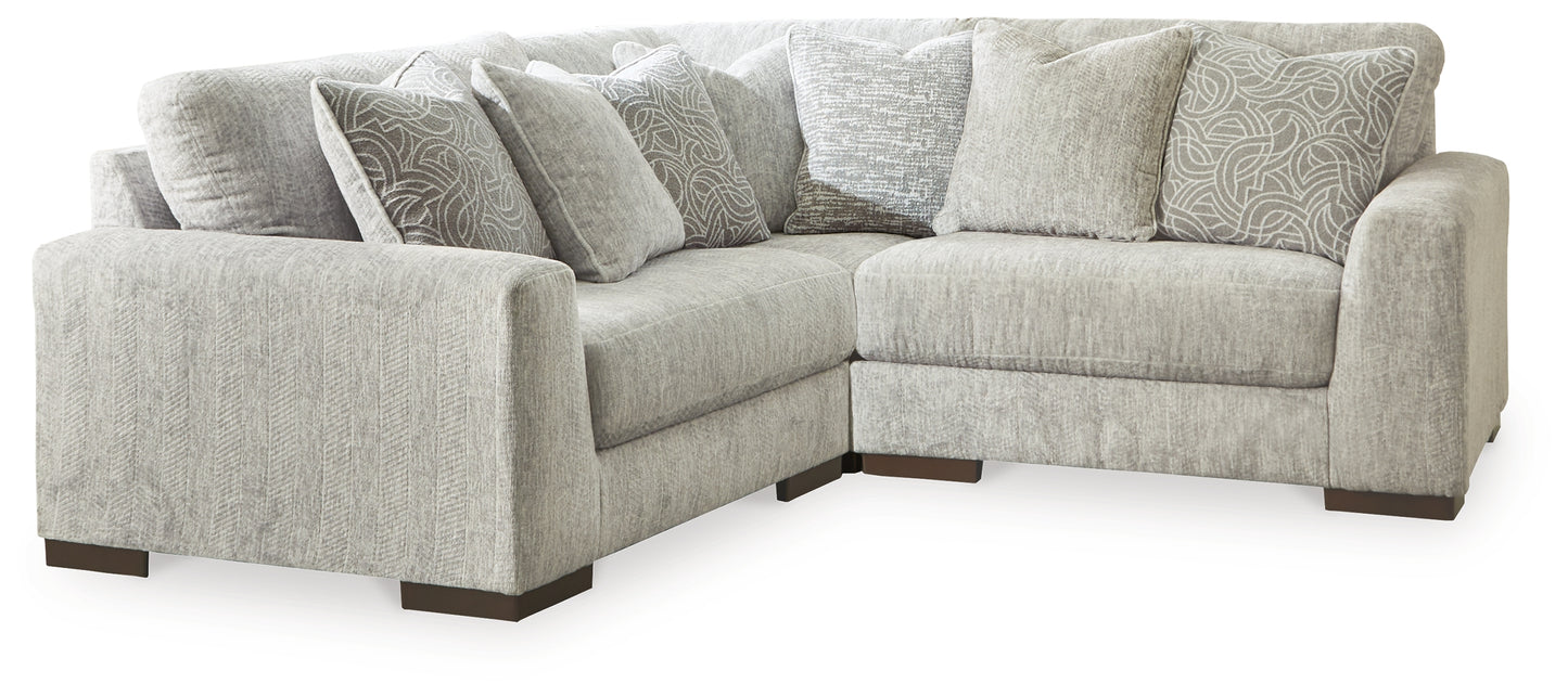 Myers Furniture Outlet - Ashley Furniture - Regent Park Sectional - RAF 3-Piece Sectional / Pewter - 14404S1