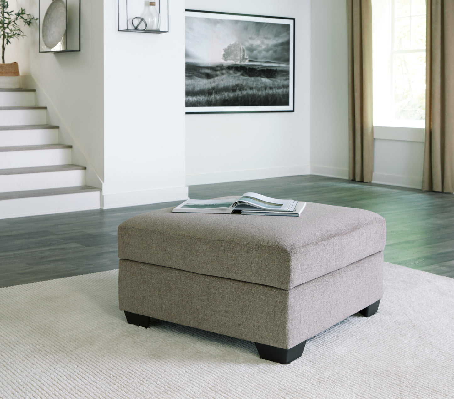 Myers Furniture Outlet - Ashley Furniture - Creswell Living Room - Ottoman With Storage / Stone - 1530511