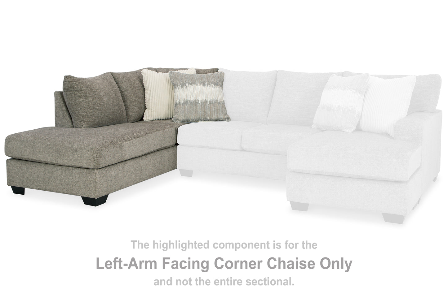 Myers Furniture Outlet - Ashley Furniture - Creswell Sectional - LAF Corner Chaise / Stone - 1530516