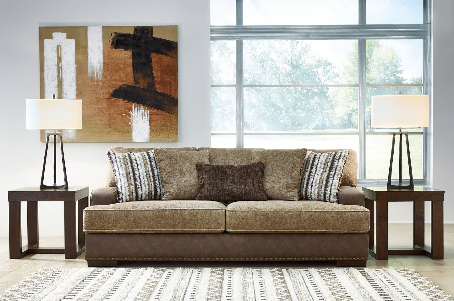 Myers Furniture Outlet - Ashley Furniture - Alesbury Living Room - Sofa / Chocolate - 1870438