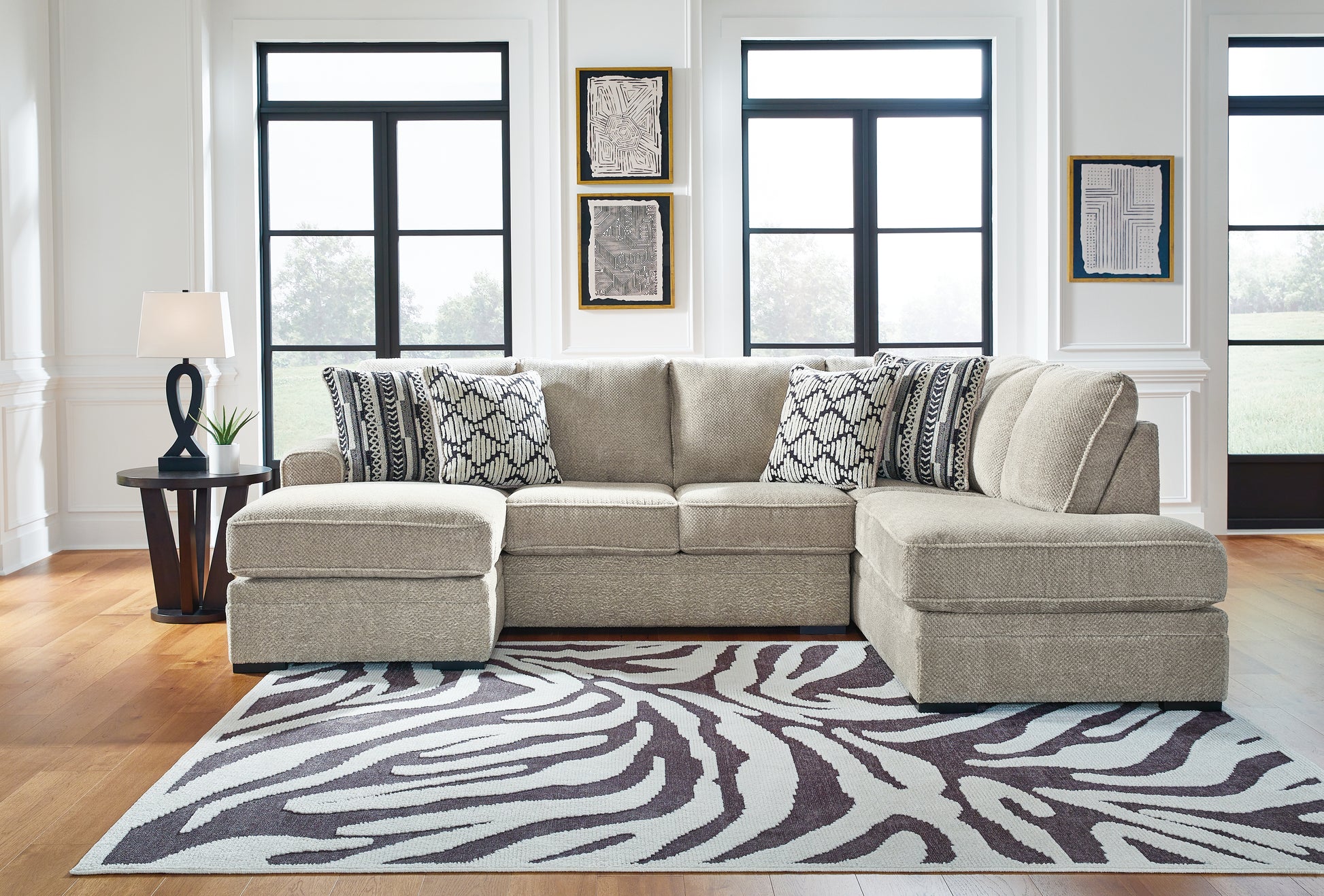 Myers Furniture Outlet - Ashley Furniture - Calnita Sectional - LAF 2-Piece Sectional with Chaise / Sisal - 20502S1
