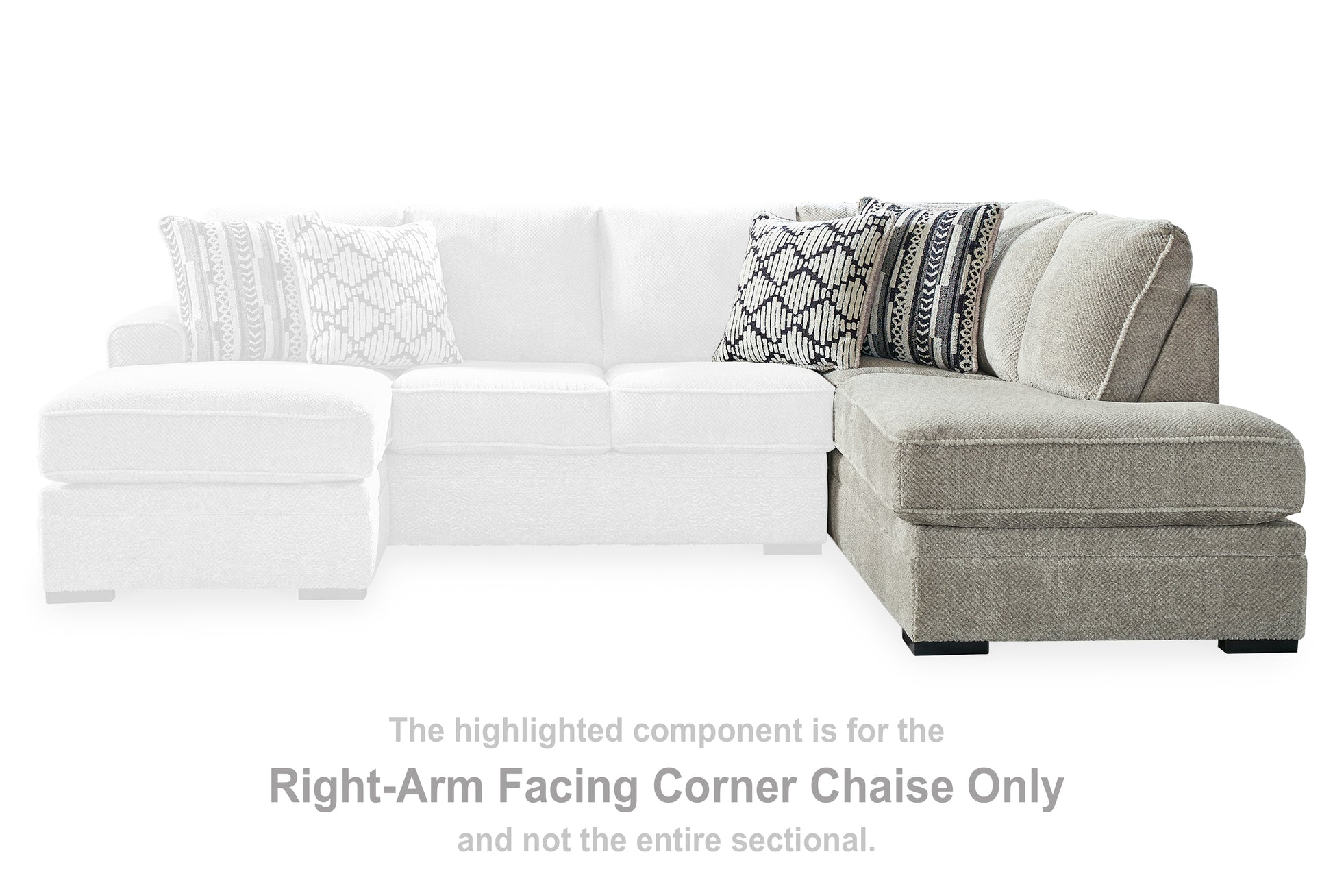 Myers Furniture Outlet - Ashley Furniture - Calnita Sectional - RAF Corner Chaise / Sisal - 2050217