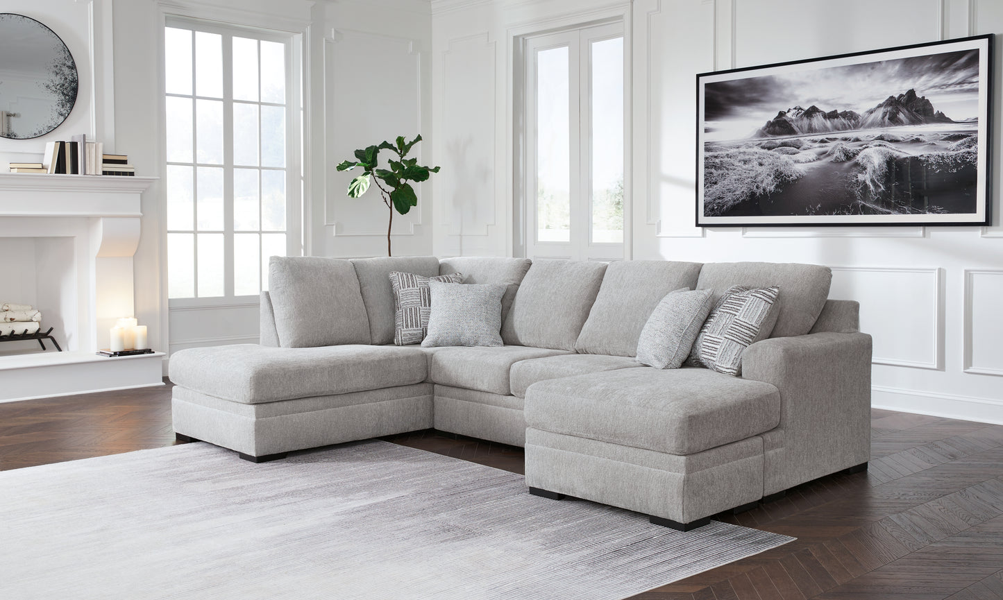 Myers Furniture Outlet - Ashley Furniture - Gabyleigh Sectional - RAF 2-Piece Sectional with Chaise / Nickel - 20904S2