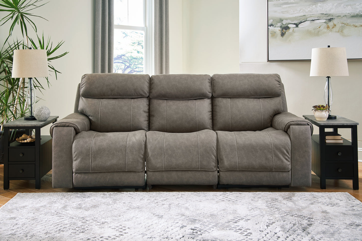 Myers Furniture Outlet - Ashley Furniture - Starbot Sectional - 3-Piece Power Reclining Sectional Sofa / Fossil - 23501S3