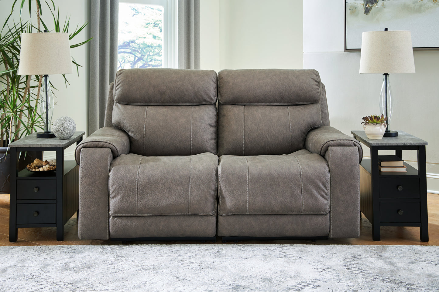 Myers Furniture Outlet - Ashley Furniture - Starbot Sectional - 3-Piece Power Reclining Sectional Sofa / Fossil - 23501S3