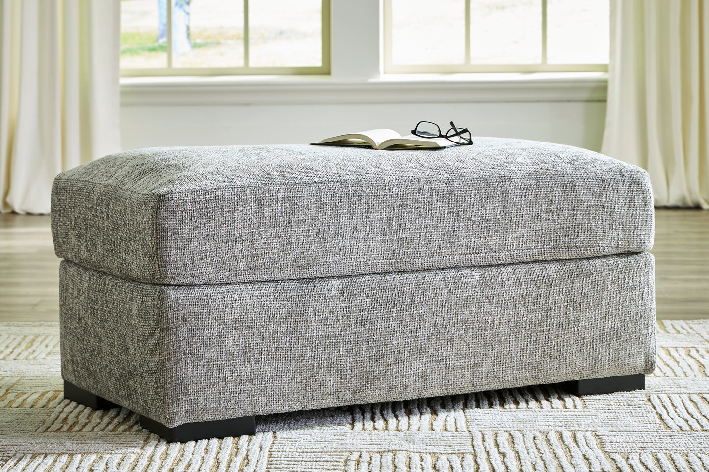 Myers Furniture Outlet - Ashley Furniture - Dunmor Living Room - Ottoman / Graphite - 2490414