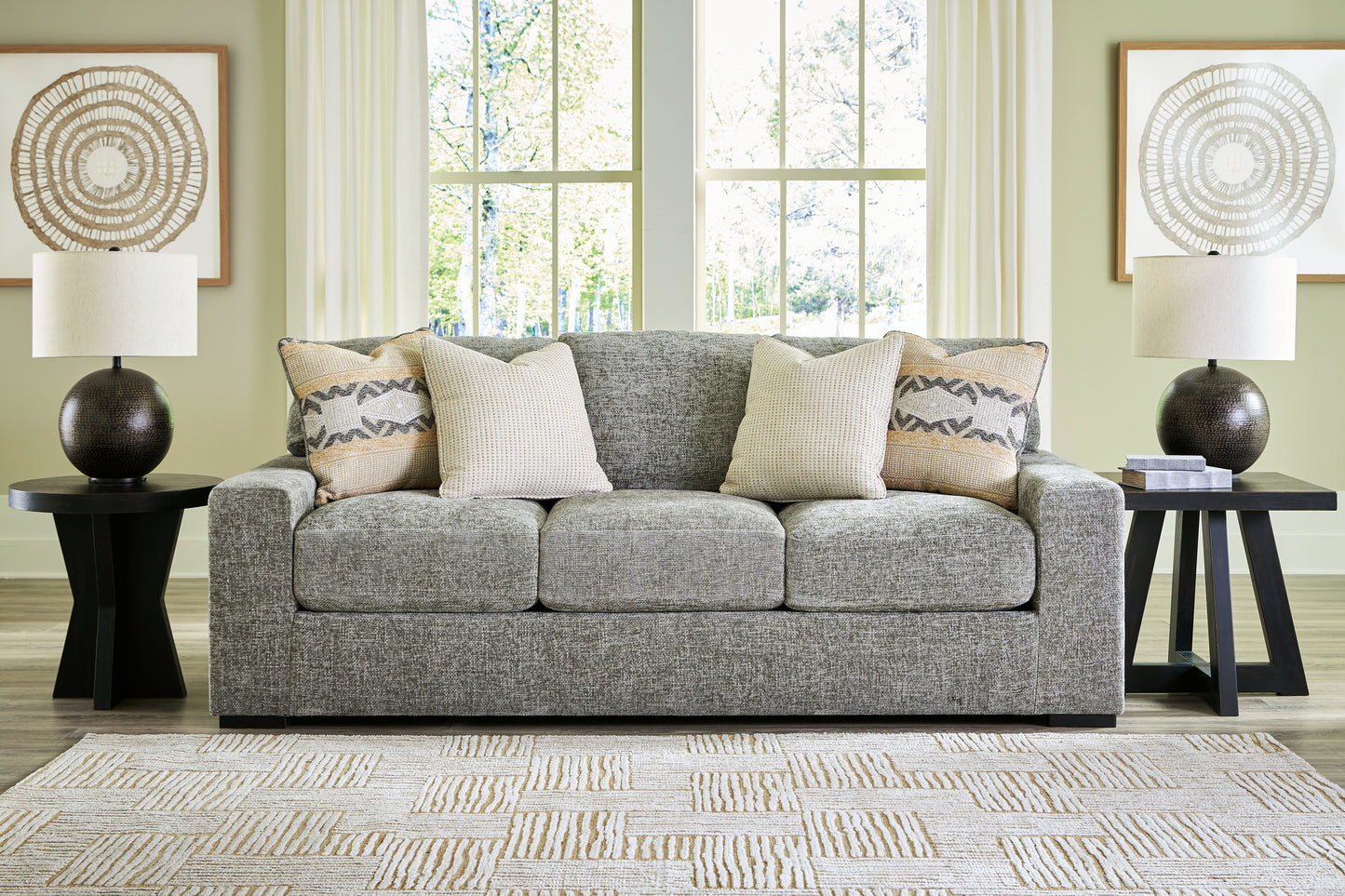 Myers Furniture Outlet - Ashley Furniture - Dunmor Living Room - Sofa / Graphite - 2490438