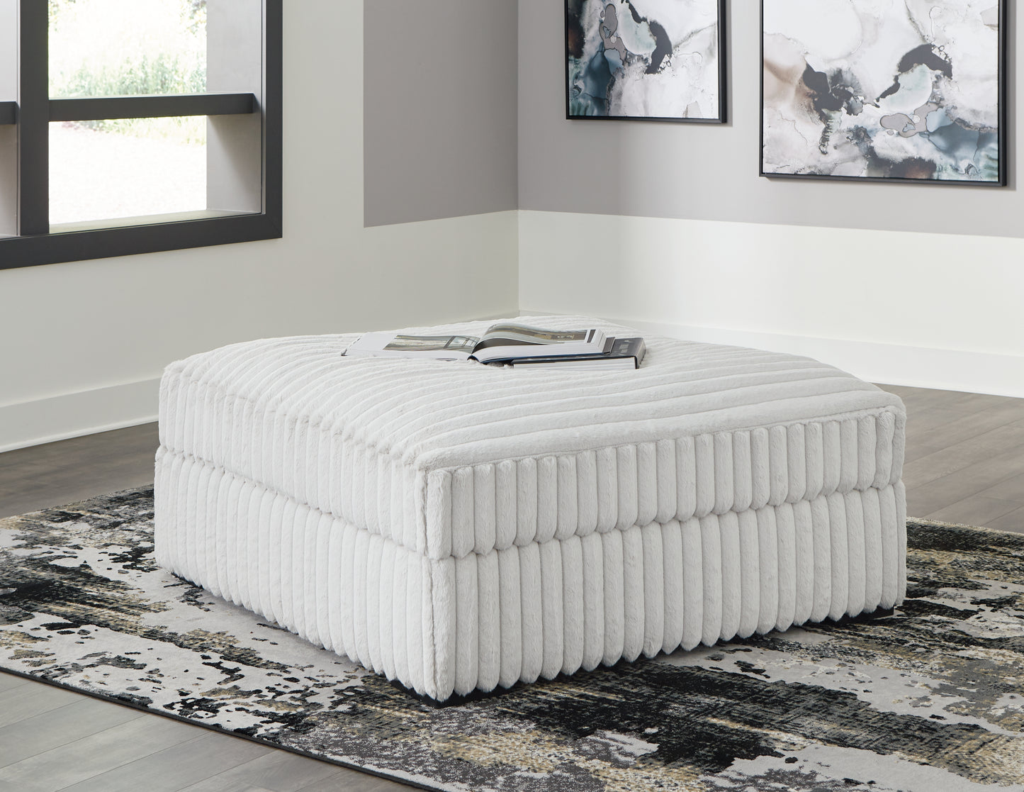 Myers Furniture Outlet - Ashley Furniture - Stupendous Living Room - Oversized Accent Ottoman / Alloy - 2590308
