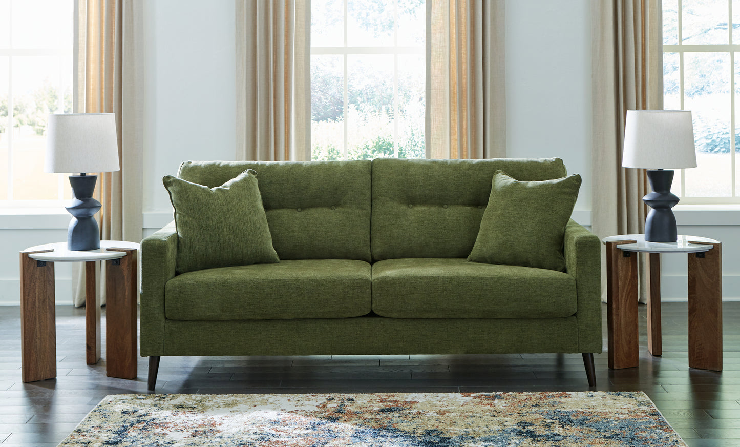 Myers Furniture Outlet - Ashley Furniture - Bixler Living Room - Sofa / Olive - 2610738
