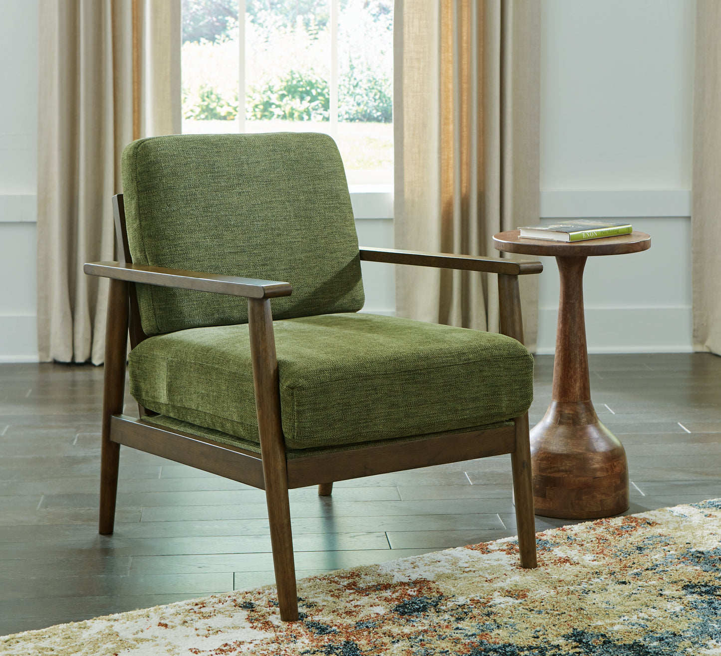 Myers Furniture Outlet - Ashley Furniture - Bixler Living Room - Showood Accent Chair / Olive - 2610760