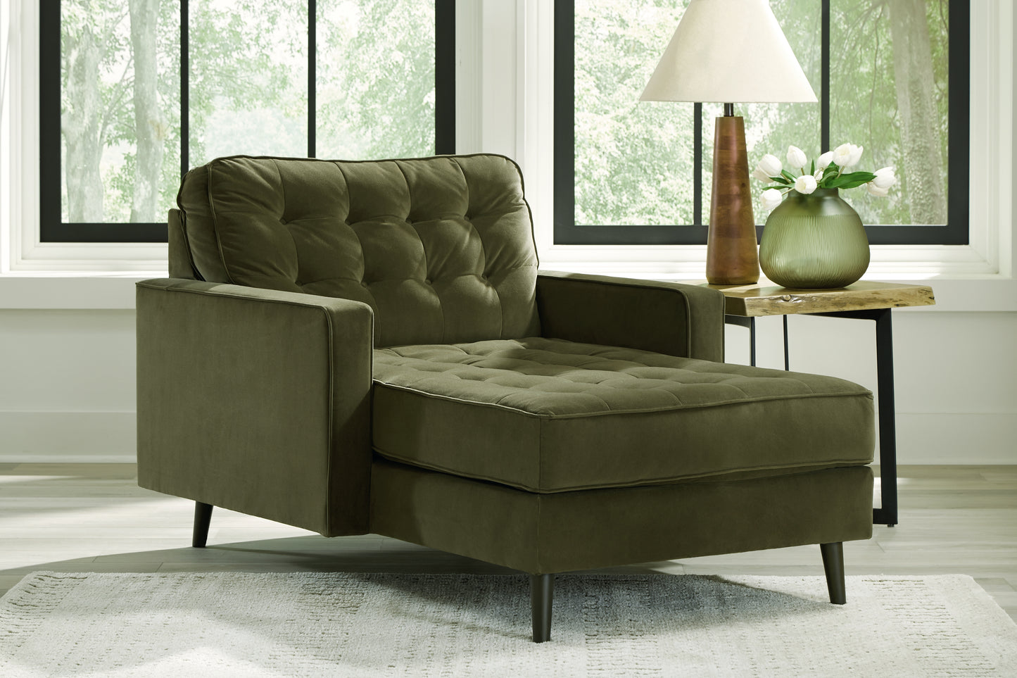 Myers Furniture Outlet - Ashley Furniture - Reveon Lakes Living Room - Chaise / Olive - 2640415
