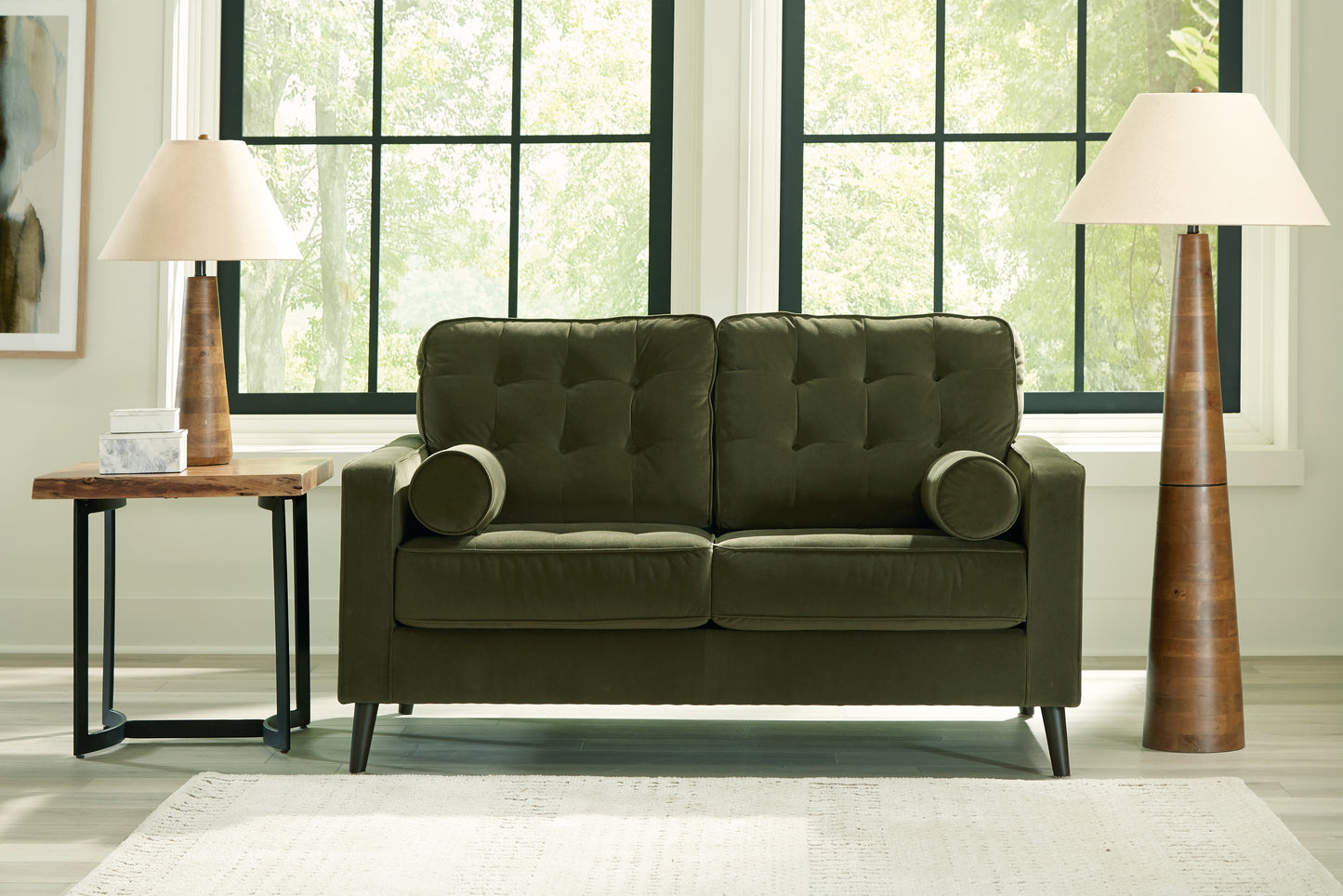 Myers Furniture Outlet - Ashley Furniture - Reveon Lakes Living Room - Loveseat / Olive - 2640435