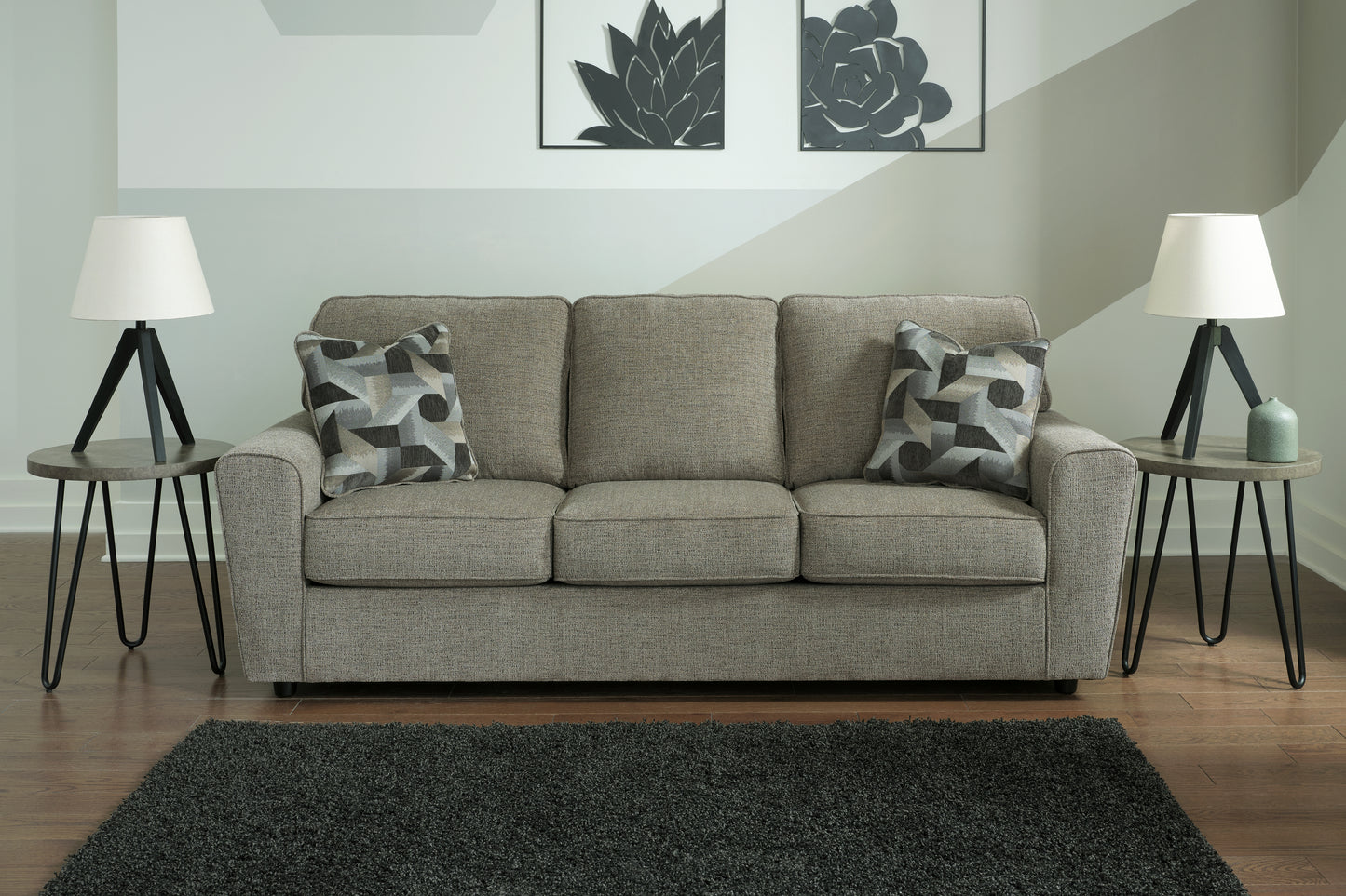 Myers Furniture Outlet - Ashley Furniture - Cascilla Living Room - Sofa / Pewter - 2680538