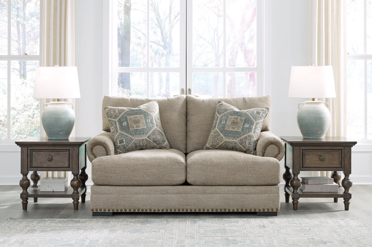 Myers Furniture Outlet - Ashley Furniture - Galemore Living Room - Loveseat / Quarry - 2700435