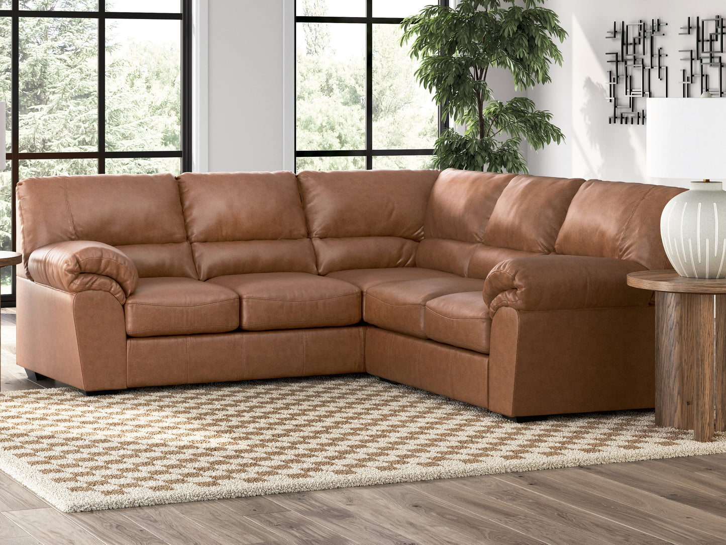 Myers Furniture Outlet - Ashley Furniture - WillowBend Sectional - LAF 2-Piece Sectional / Caramel - PC27704S2