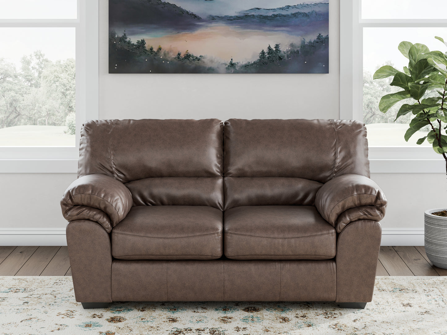Myers Furniture Outlet - Ashley Furniture - WillowBend Living Room - Loveseat / Umber - PC2770535