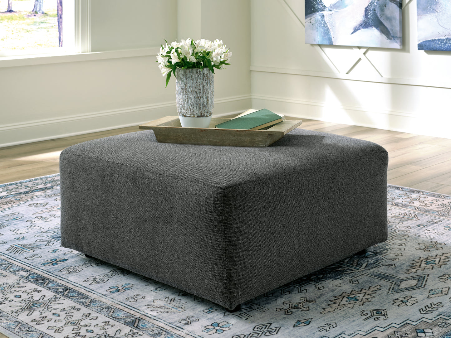 Myers Furniture Outlet - Ashley Furniture - Edenfield Living Room - Oversized Accent Ottoman / Linen - 2900408