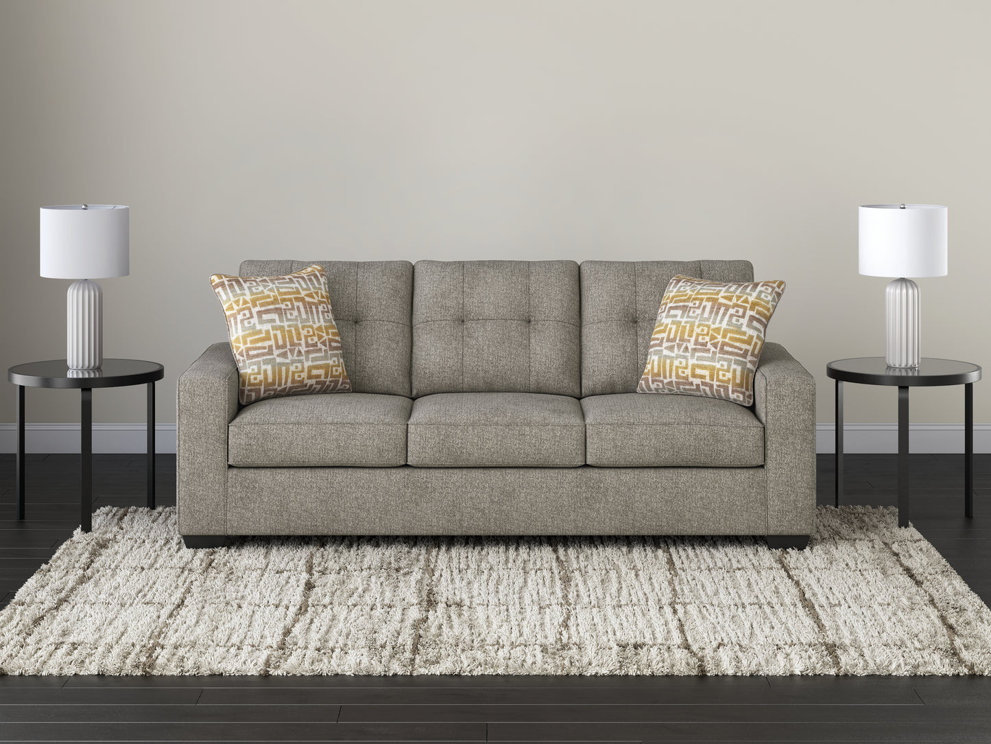 Myers Furniture Outlet - Ashley Furniture - Larimer Living Room - Queen Sofa Sleeper / Iron - PC2920439
