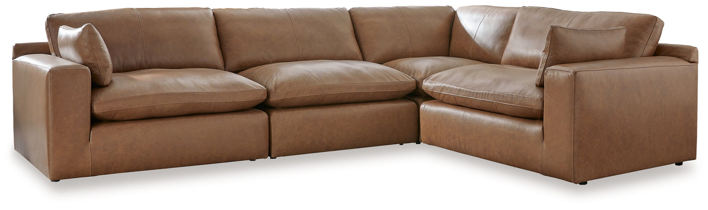 Myers Furniture Outlet - Ashley Furniture - Emilia Sectional - RAF 4-Piece Sectional / Caramel - 30901S3