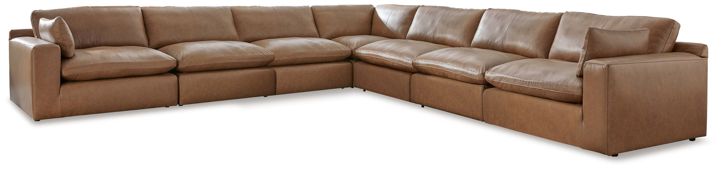 Myers Furniture Outlet - Ashley Furniture - Emilia Sectional - RAF 7-Piece Sectional / Caramel - 30901S6