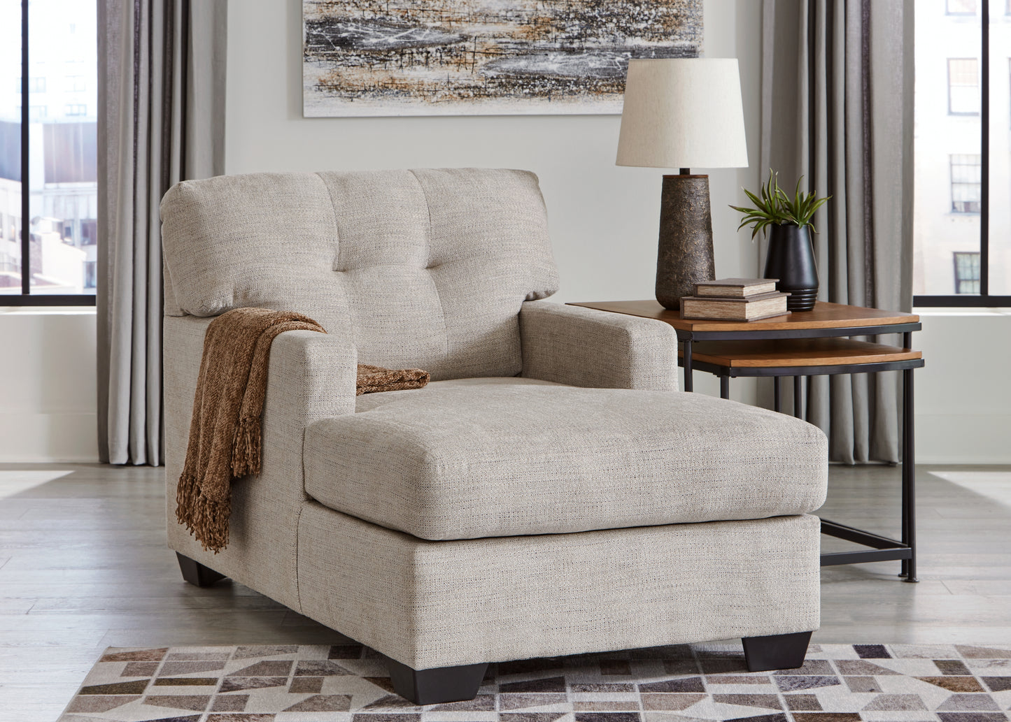 Myers Furniture Outlet - Ashley Furniture - Mahoney Living Room - Chaise / Pebble - 3100415