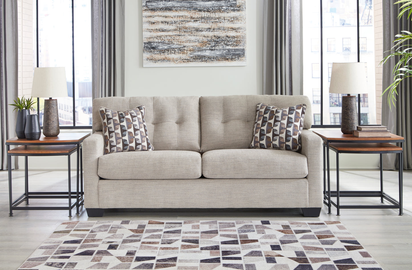 Myers Furniture Outlet - Ashley Furniture - Mahoney Living Room - Sofa / Pebble - 3100438