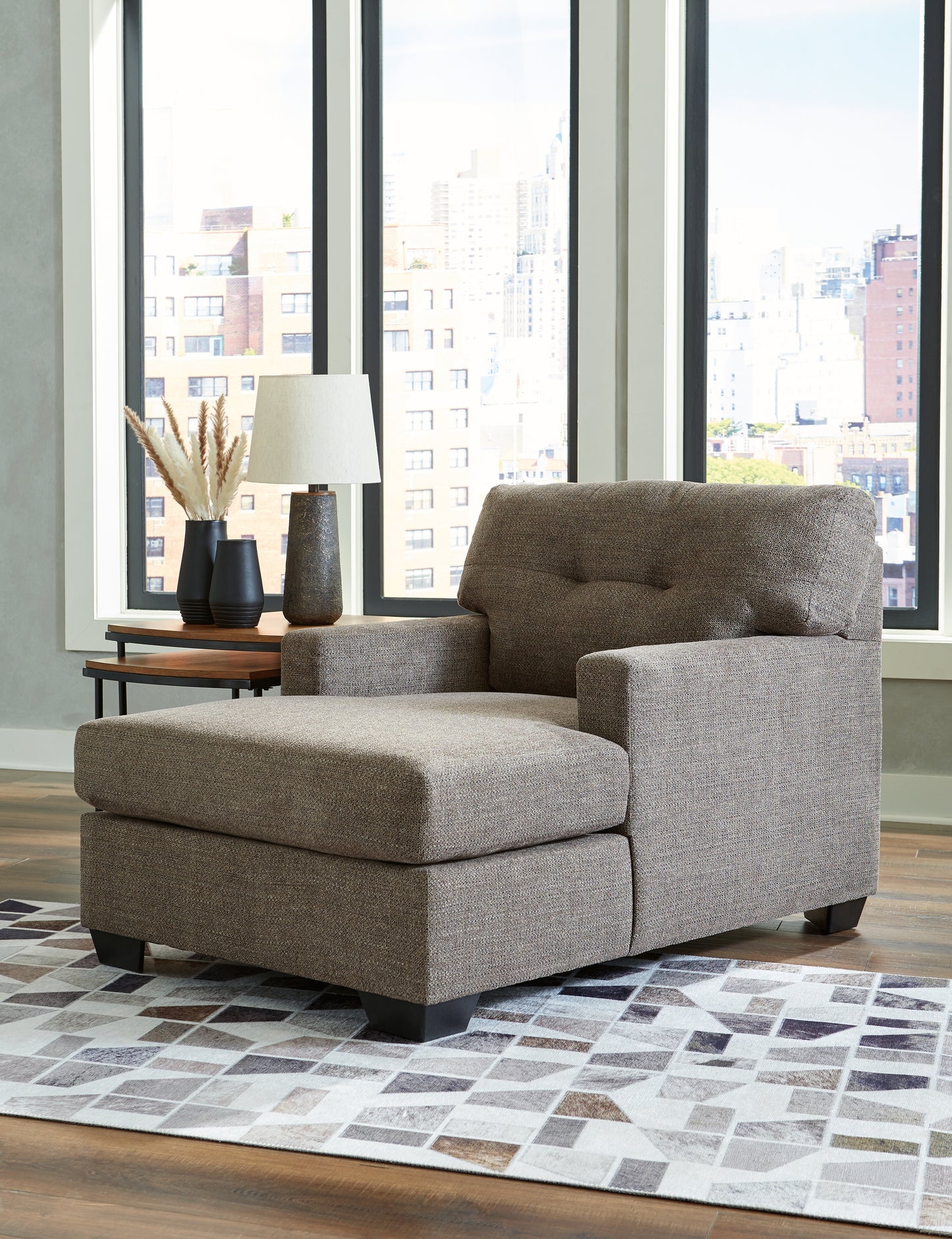 Myers Furniture Outlet - Ashley Furniture - Mahoney Living Room - Chaise / Chocolate - 3100515