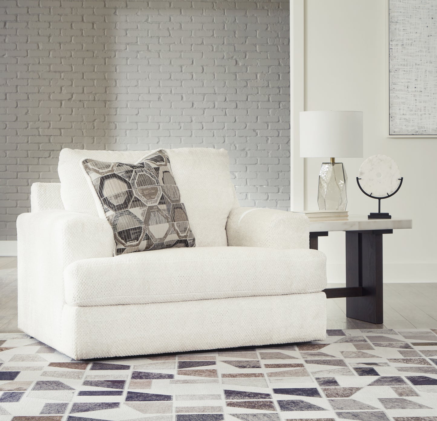 Myers Furniture Outlet - Ashley Furniture - Karinne Living Room - Chair and a Half / Linen - 3140323