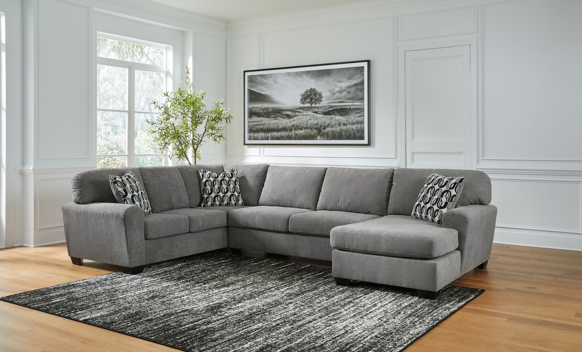 Myers Furniture Outlet - Ashley Furniture - Birkdale Court Sectional - RAF 3-Piece Sectional / Gray - 32402S3