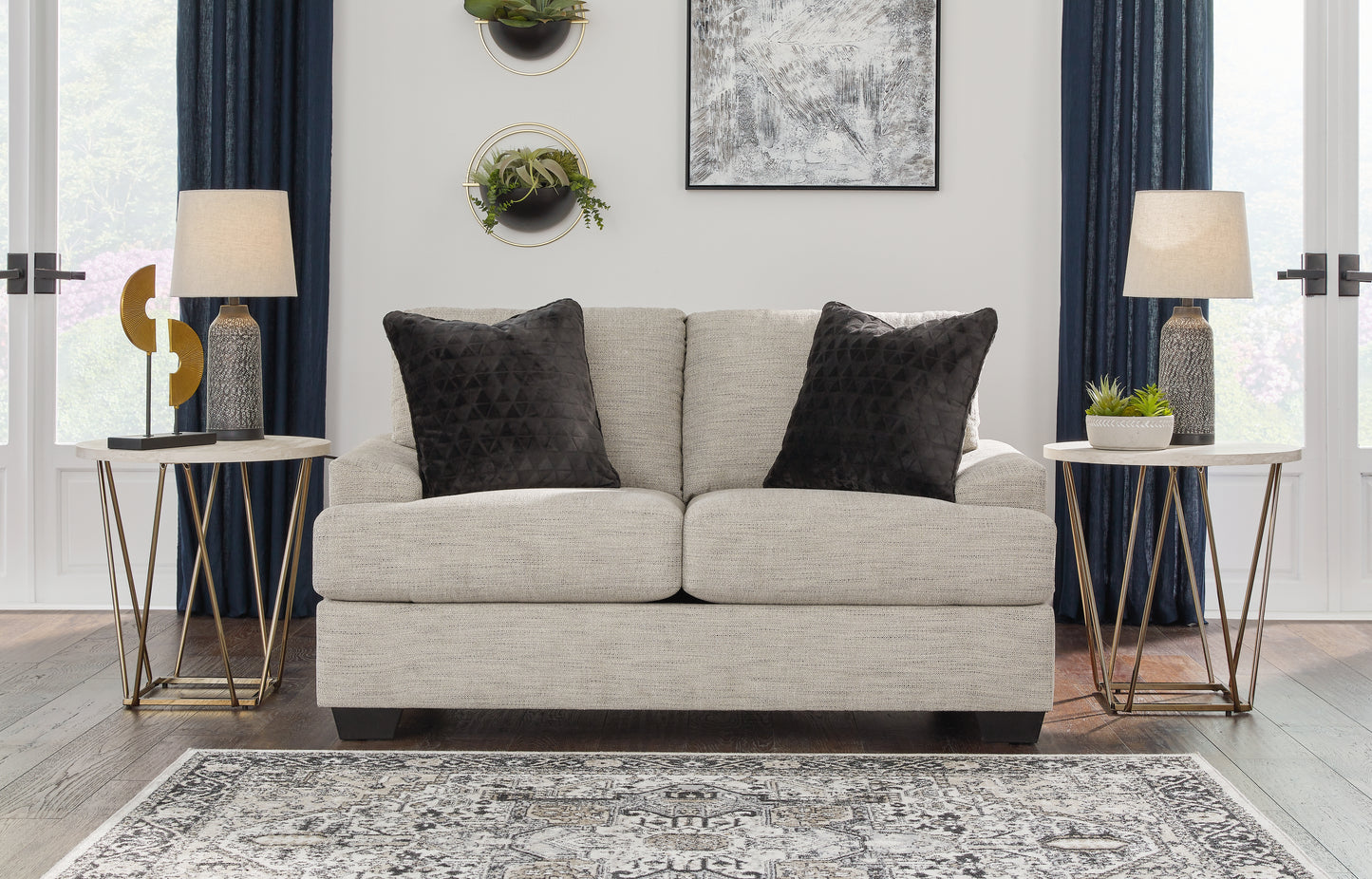 Myers Furniture Outlet - Ashley Furniture - Vayda Living Room - Loveseat / Pebble - 3310435