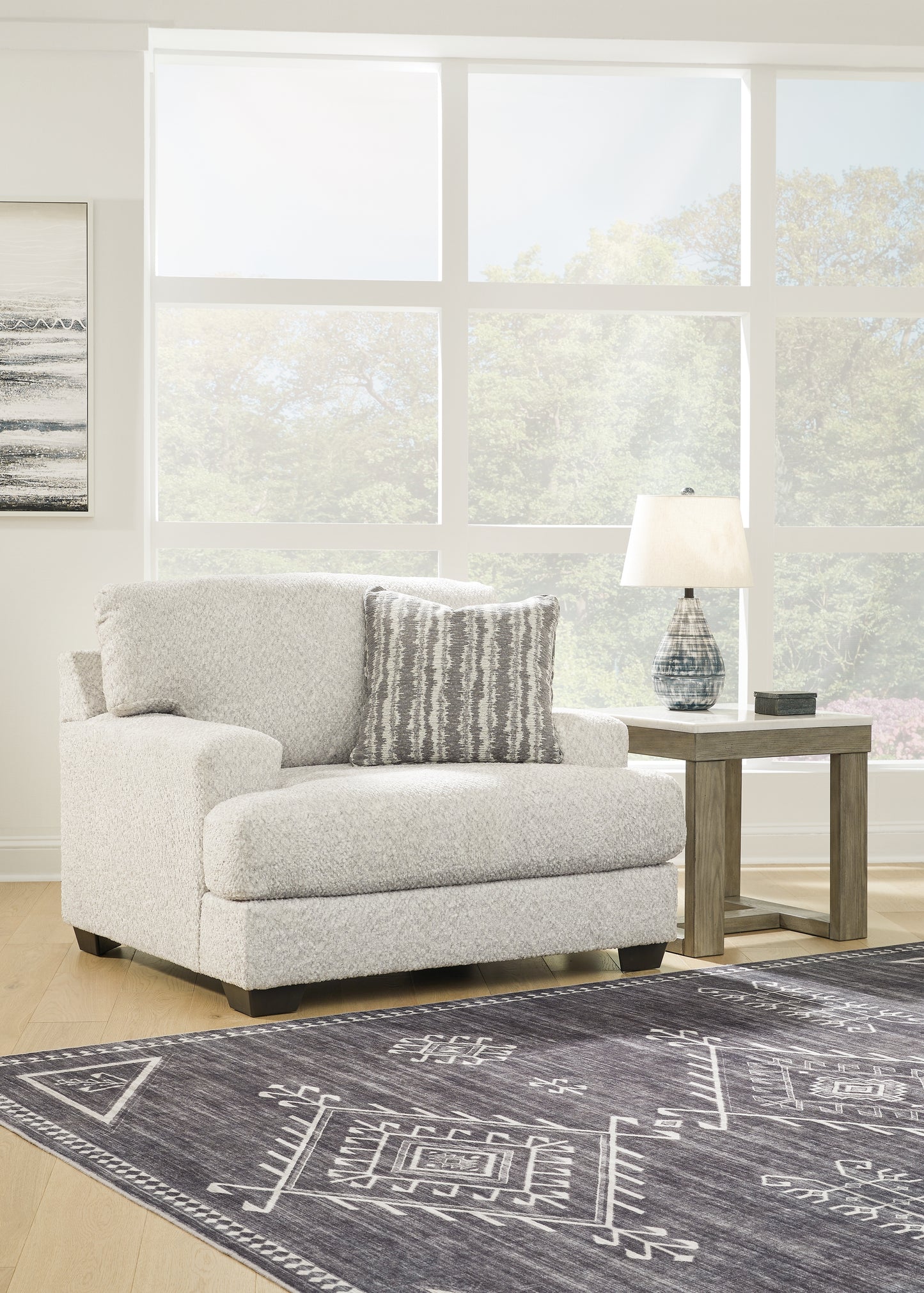 Myers Furniture Outlet - Ashley Furniture - Brebryan Living Room - Chair and a Half / Flannel - 3440123