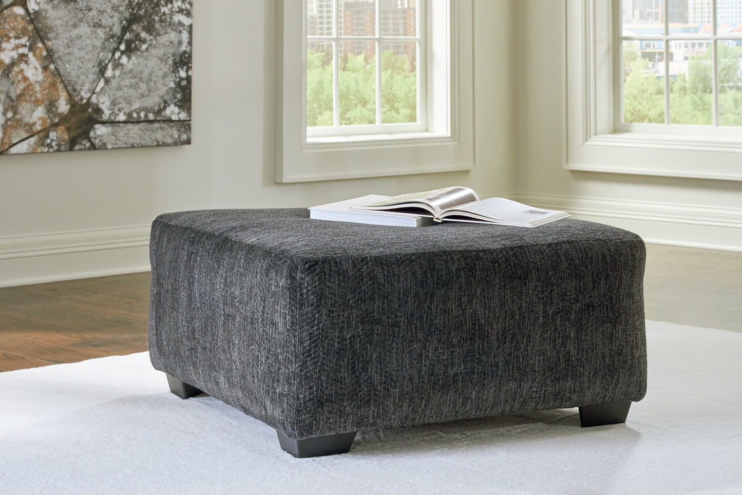 Myers Furniture Outlet - Ashley Furniture - Biddeford Living Room - Oversized Accent Ottoman / Shadow - 3550408