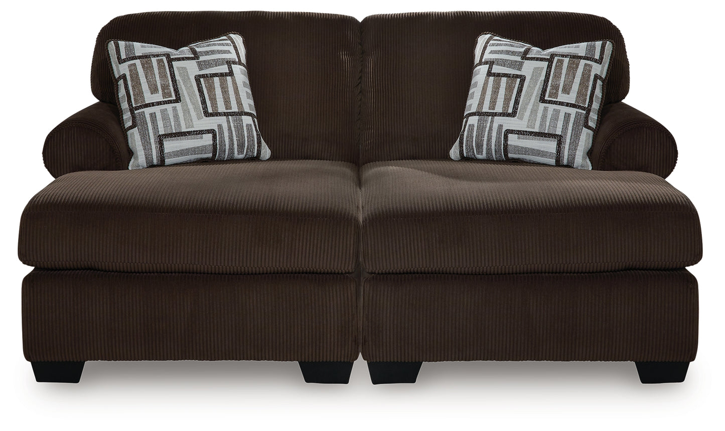 Myers Furniture Outlet - Ashley Furniture - Kimlee Sectional - RAF 2-Piece Super Chaise / Chocolate - PC35603S4