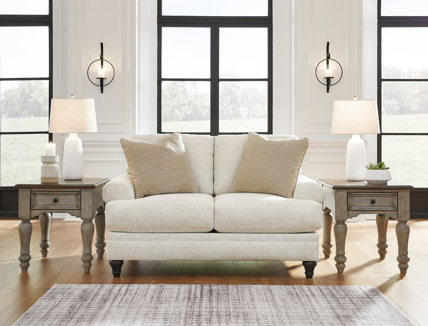 Myers Furniture Outlet - Ashley Furniture - Valerani Living Room - Loveseat / Sandstone - 3570235