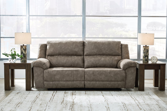 Myers Furniture Outlet - Ashley Furniture - Laresview Living Room - DBL Rec Loveseat w/Console / Fossil - 3720394