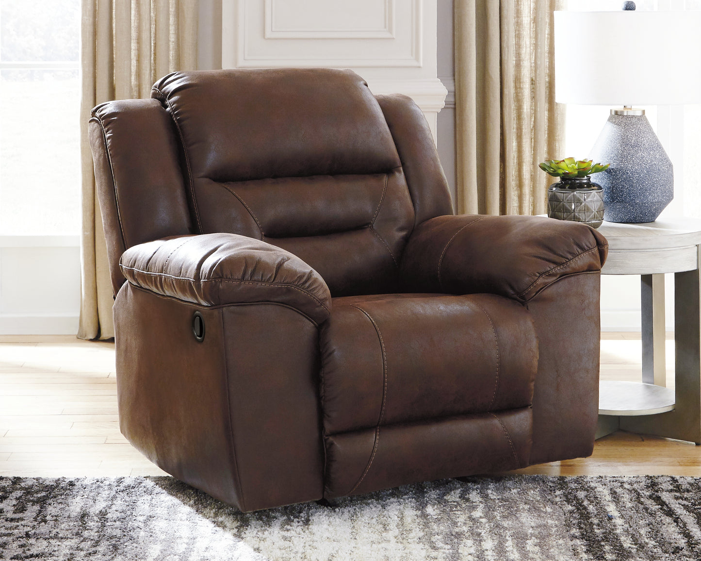 Myers Furniture Outlet - Ashley Furniture - Stoneland Living Room - Rocker Recliner / Chocolate - 3990425
