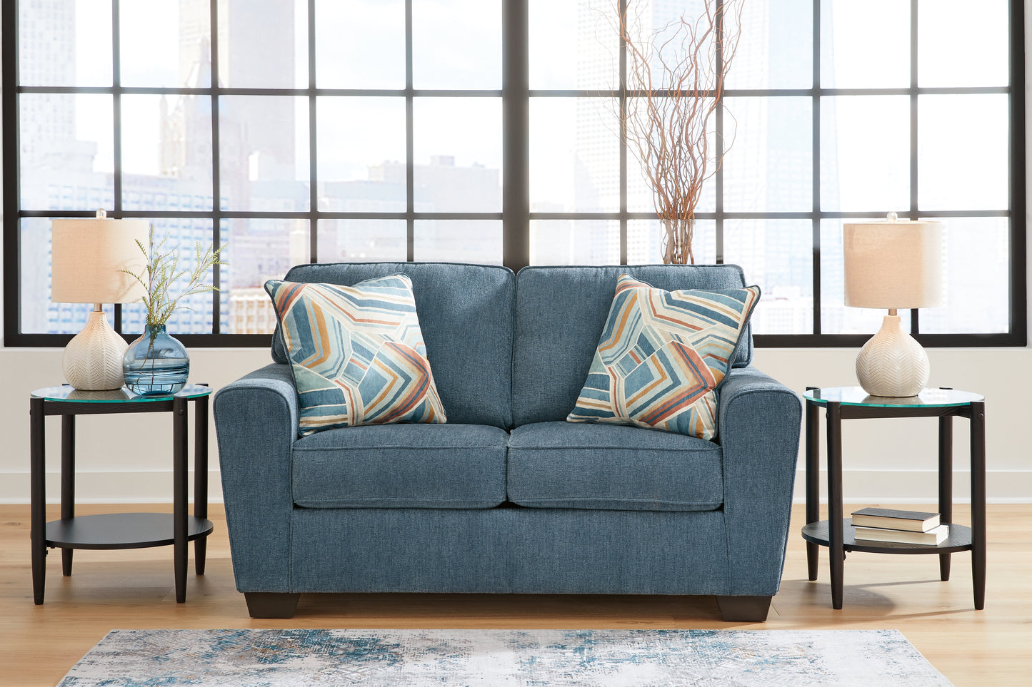 Myers Furniture Outlet - Ashley Furniture - Cashton Living Room - Loveseat / Blue - 4060535