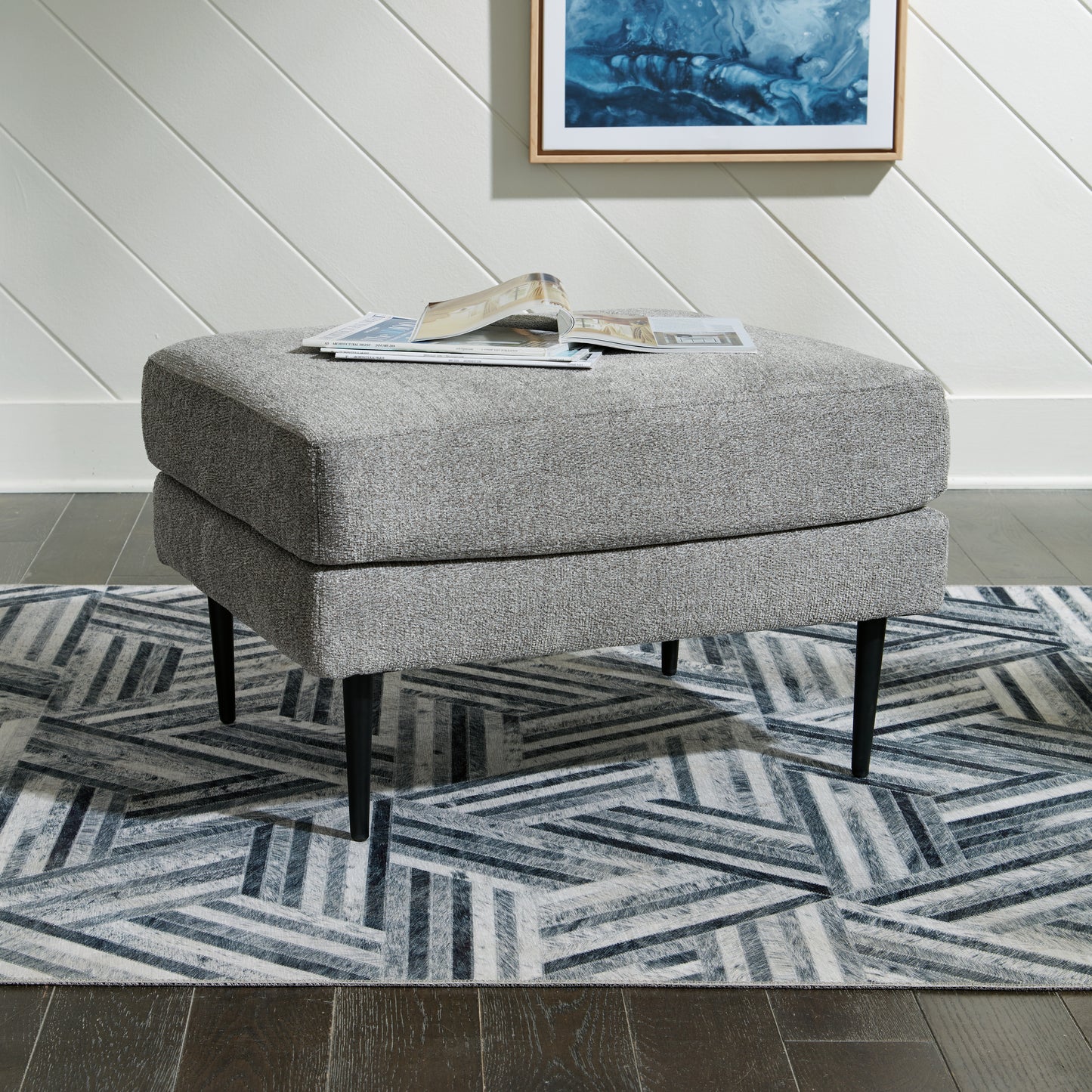 Myers Furniture Outlet - Ashley Furniture - Hazela Living Room - Ottoman / Charcoal - 4110214