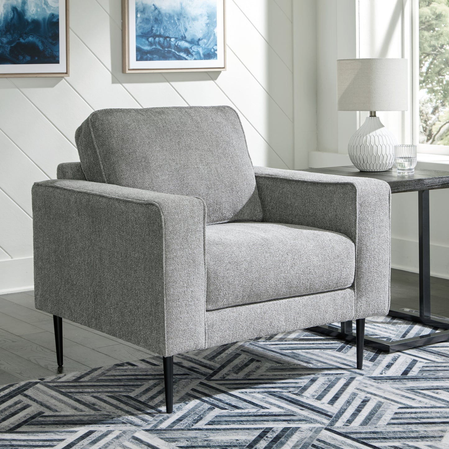 Myers Furniture Outlet - Ashley Furniture - Hazela Living Room - Chair / Charcoal - 4110220