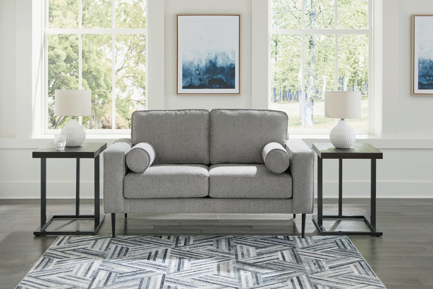 Myers Furniture Outlet - Ashley Furniture - Hazela Living Room - Ottoman / Charcoal - 4110214