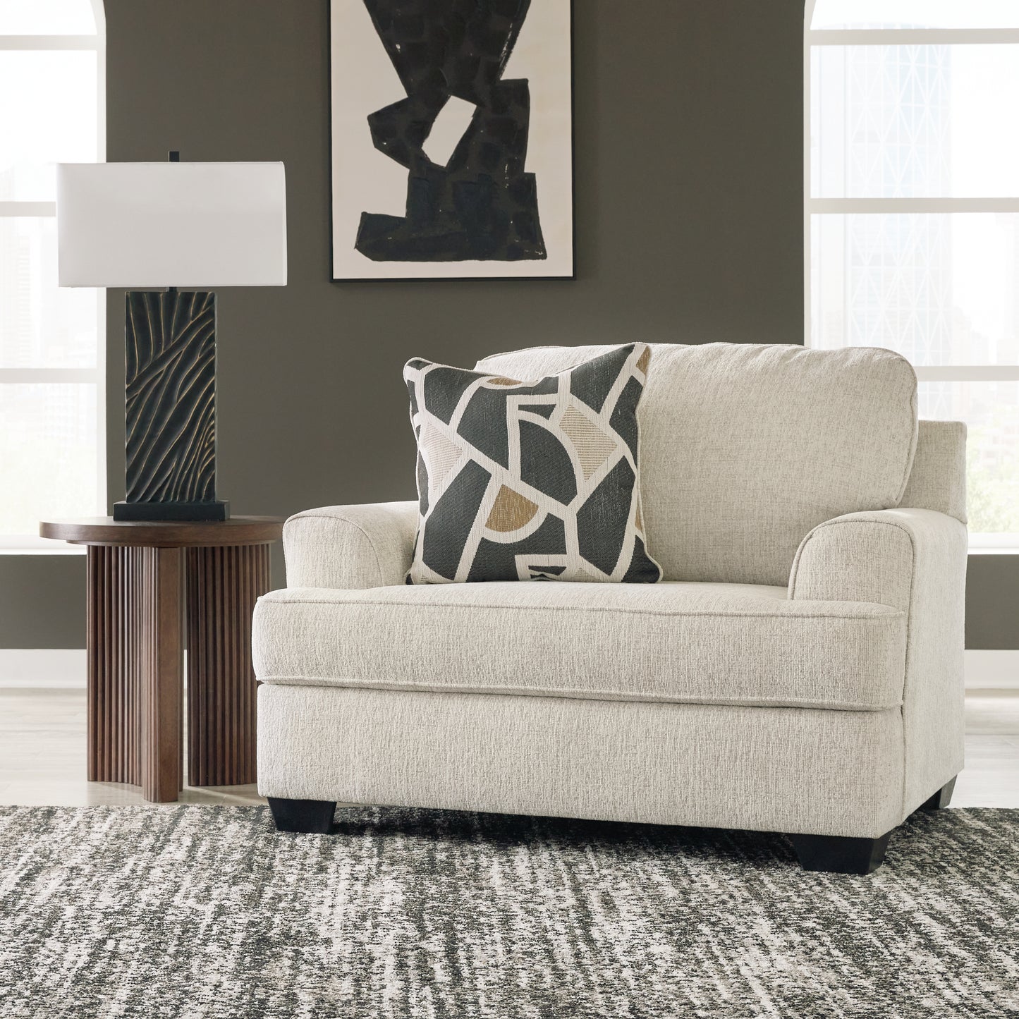 Myers Furniture Outlet - Ashley Furniture - Heartcort Living Room - Chair and a Half / Quartz - 4460423