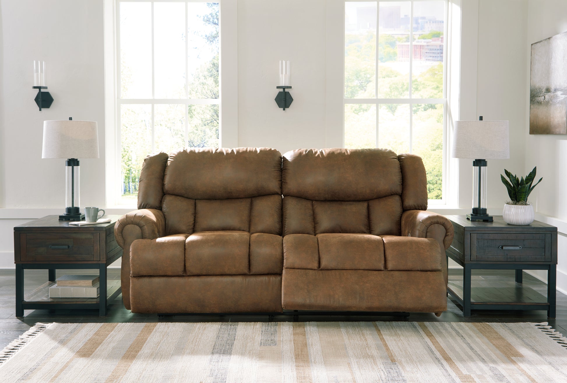 Myers Furniture Outlet - Ashley Furniture - Boothbay Living Room - 2 Seat Reclining Sofa / Auburn - 4470481