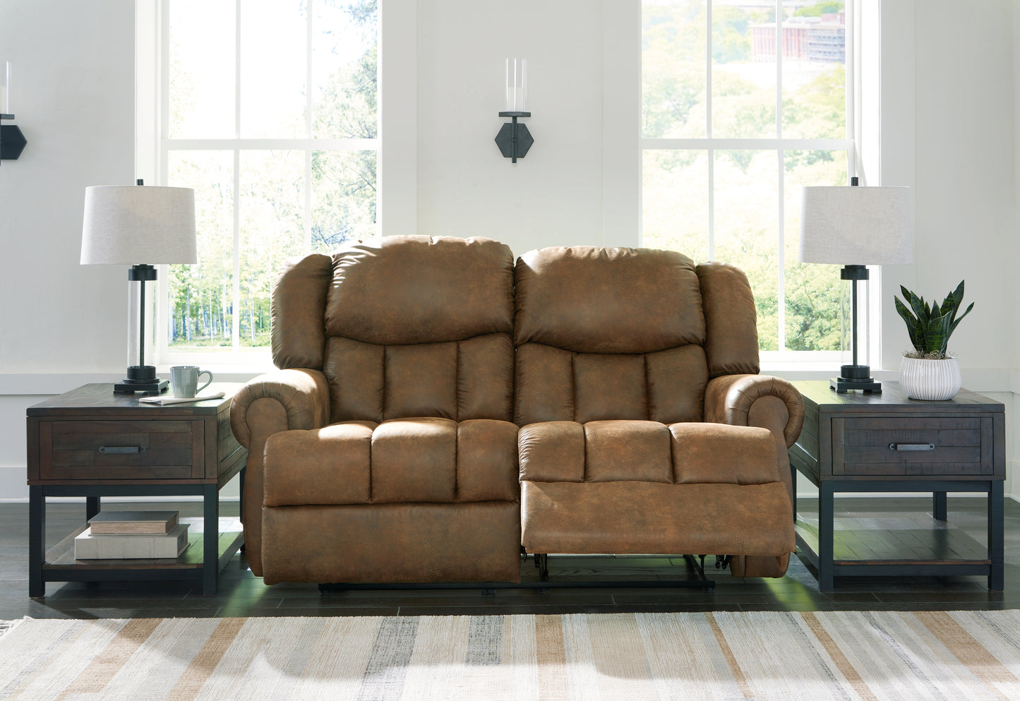 Myers Furniture Outlet - Ashley Furniture - Boothbay Living Room - Reclining Loveseat / Auburn - 4470486