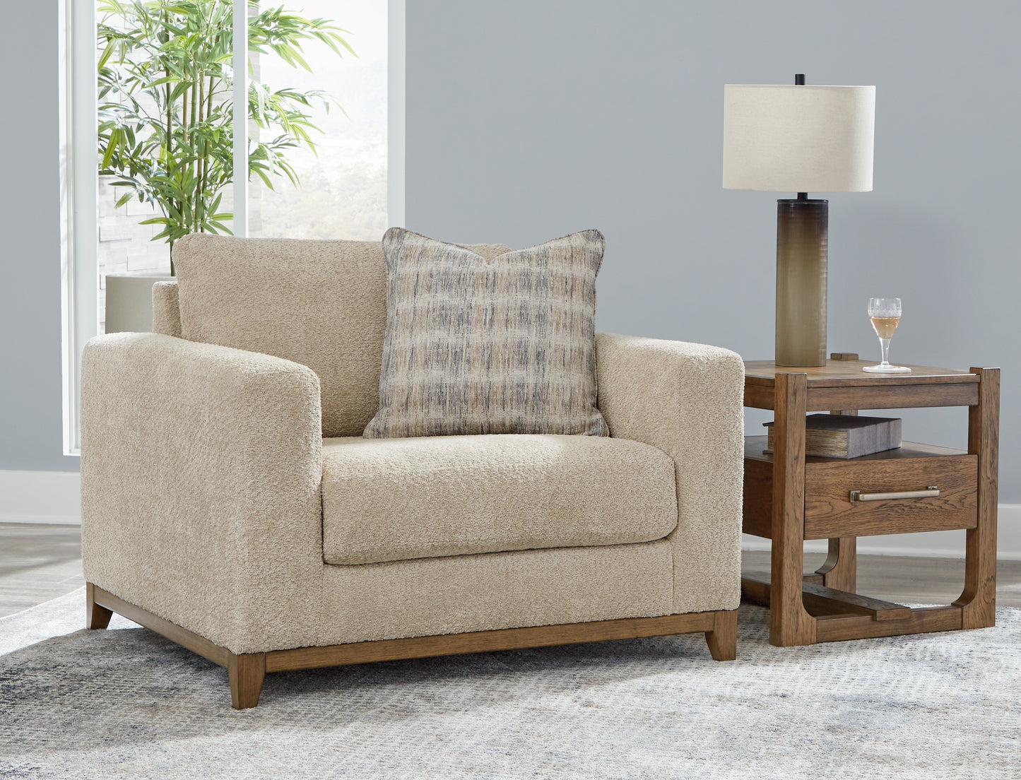 Myers Furniture Outlet - Ashley Furniture - Parklynn Living Room - Chair and a Half / Desert - 4890223