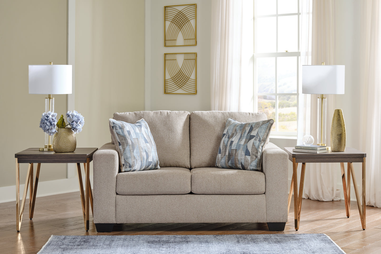 Myers Furniture Outlet - Ashley Furniture - Deltona Living Room - Loveseat / Parchment - 5120435